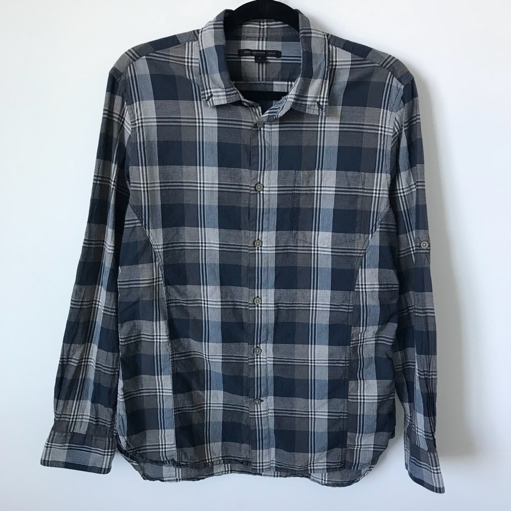 John Varvatos Plaid Button Down